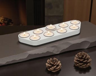 Hanukkah menorah, Hanukkah candlestick, Hanukkah menorah for tea lights to go