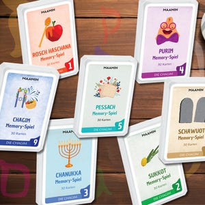 Pack de jeux de mémoire | Fêtes juives | 30 cartes