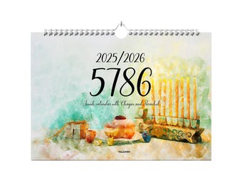 Jewish wall calendar 5786