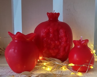 Pomegranate candles, candles in pomegranate shape, Rosh Hashanah