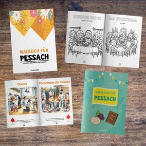 Picture book and coloring book for Passover, for small children
