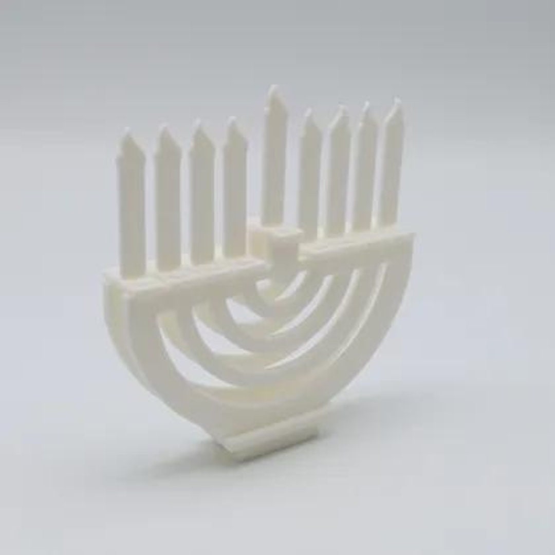 24-teiliges Chanukka Menora Bastelset - Holz Zum Bemalen Für Kinder