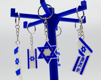 Solidarity with Israel: Handmade Israel Flag Keychains