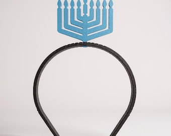 Hanukkah hairband with GLOW in the DARK motif