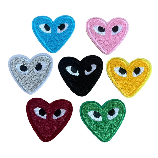 1pc Heart Smiling Inspired Iron-On Patch (7 different colors)