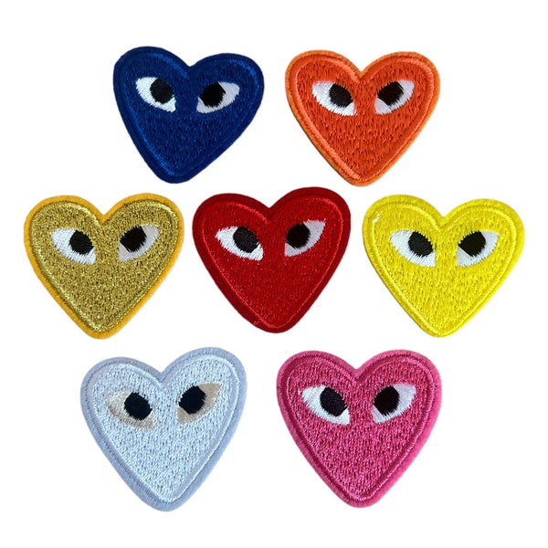 1pc Heart Smiling Inspired Iron-On Patch (8 different colors)