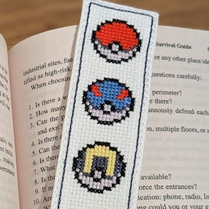 Pokeball Bookmark Cross Stitch Pattern Etsy pokeball-bookmark-cross-stitch-pattern-etsy