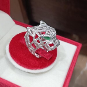 Unique Moissanites Diamond Ring 925 Sterling silver Handmade item Ring.