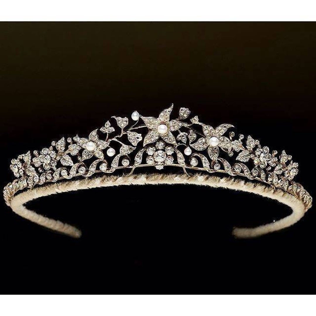 Victorian Tiaras and Crown Rose Cut Diamond 925 Sterling Silver Crown. - Etsy UK