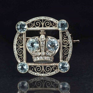 925 Sterling Silver Brooch Rose Cut Diamond Brooch Handmade item.