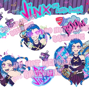 ARC/LOL Clear Vinyl JINX Sticker Sheet