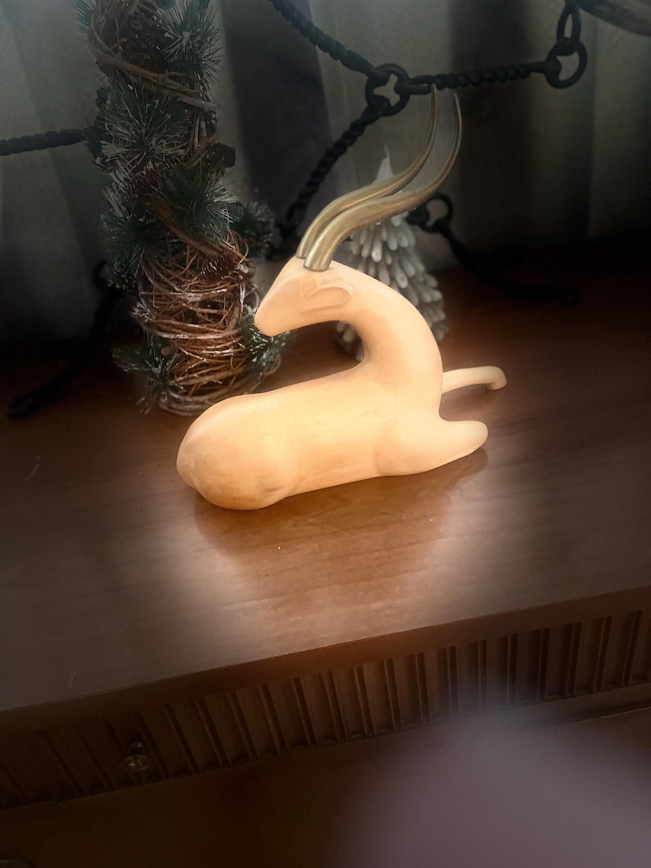 ビンテージ　木製　オブジェ　彫刻作品　モダニズム　アート　ツノ　ディスプレイ ビンテージ木製オブジェ彫刻作品モダニズムアートツノディスプレイ