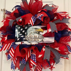 Americana God Bless America Wreath