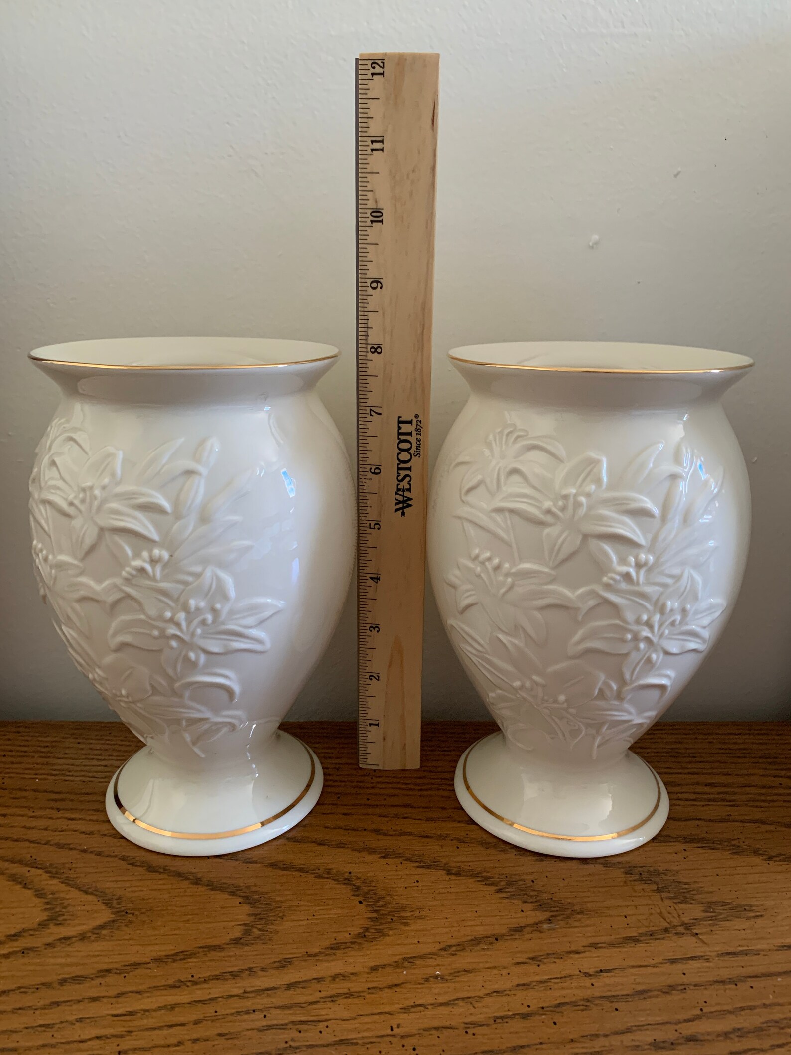 Vintage Lenox Vases With Lilies Etsy