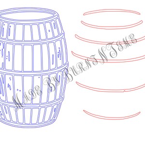 Whiskey barrel .SVG laser file