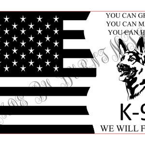 K9 Flag .SVG&PNG laser file