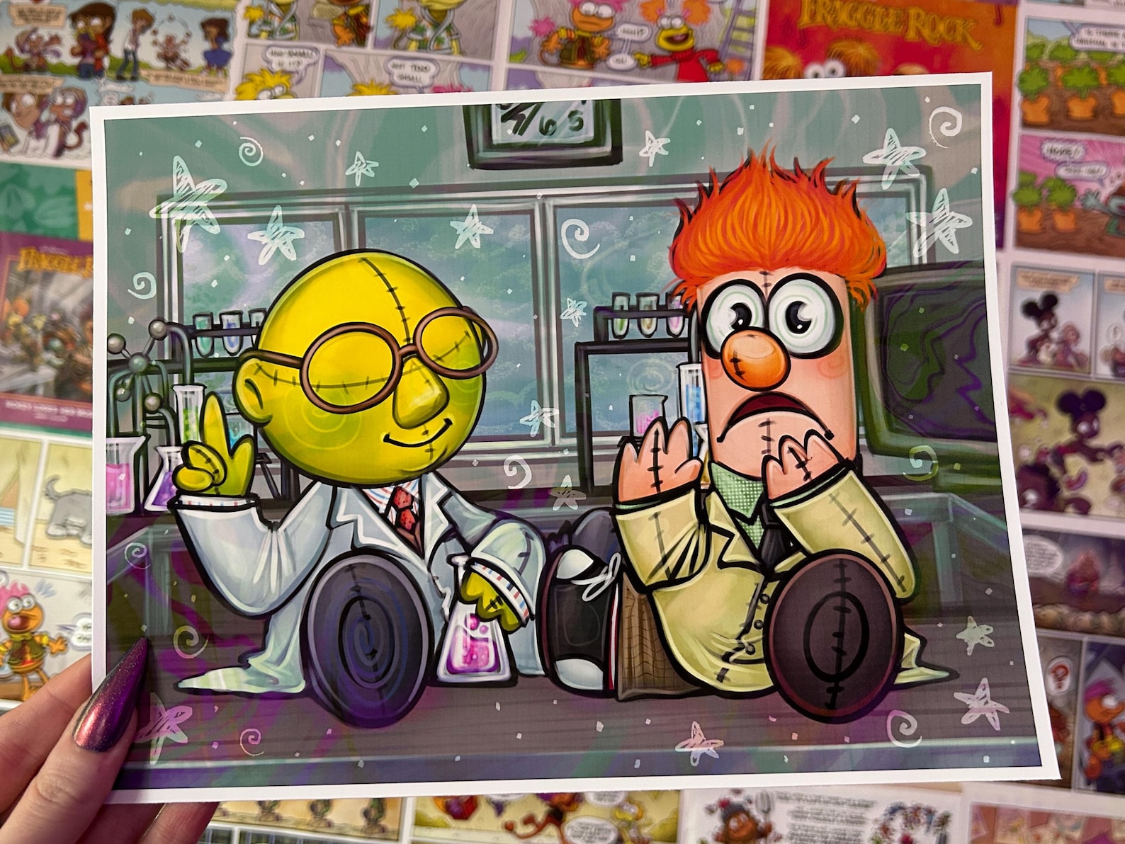 Beeker Muppet Lab Muppet Labs Bunsen & Beaker Print. - Etsy