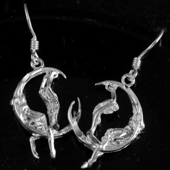 ★VINTAGE HOLLYWOOD★ [925 Silver] Moon Boat Earrings_VH2478 925 Sterling Silver Bujukan Drop Earrings @ $270. Shop