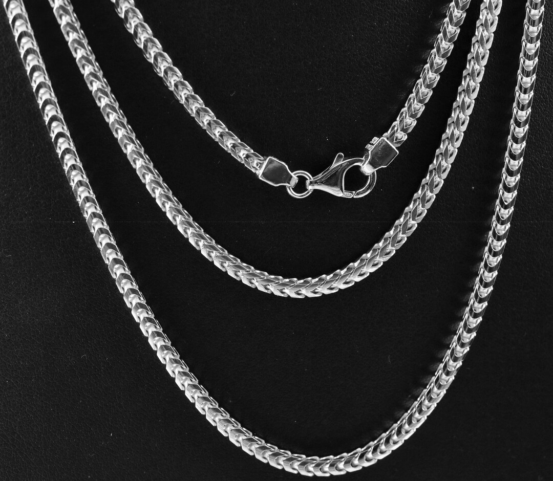 Italian Silver Franco Chain. Italian Made 3 Mm .925 Sterling Etsy