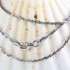 Silver Margarita chain 1.6 mm •.925 Sterling Rhodium Plated • made in Italy • necklace, fast free shipping, Lobster claw lock. from 9 to 30&quot;