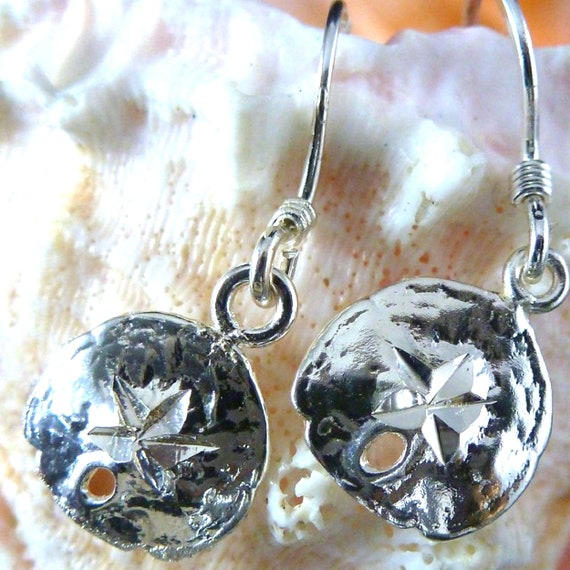 Sand Dollar Sanddollar Diamond-cut Sterling Silver Earrings Sand Dollar Sanddollar Diamond-cut Sterling Silver Earrings
