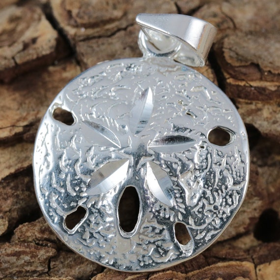 Sand Dollar Sanddollar Charm Diamond-cut Sterling Silver Sand Dollar Sanddollar Charm Diamond-cut Sterling Silver