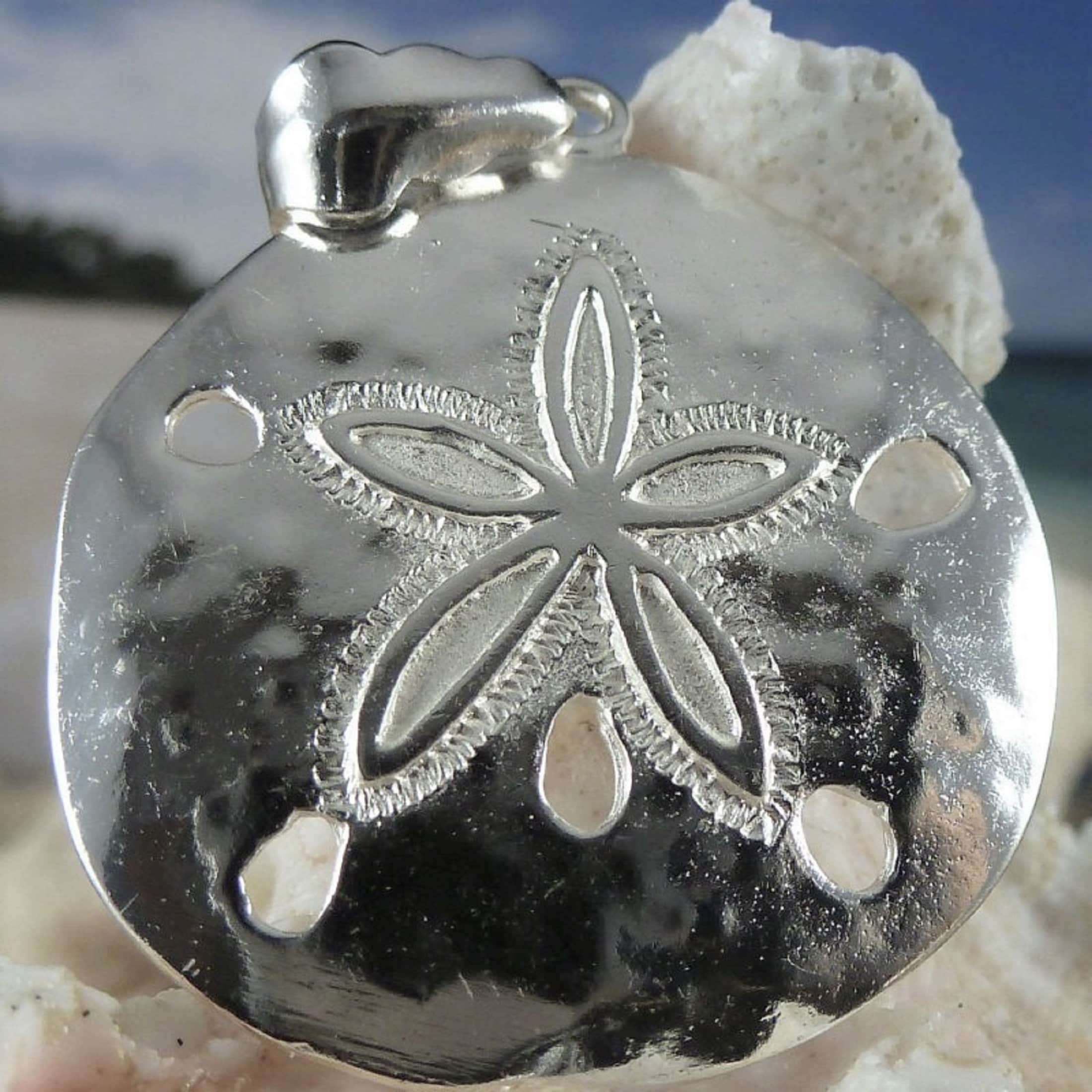 Sand Dollar Sanddollar Charm Diamond-cut Sterling Silver Sand Dollar Sanddollar Charm Diamond-cut Sterling Silver