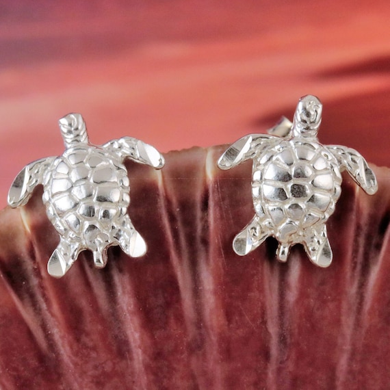 Etsy turtle earrings discount