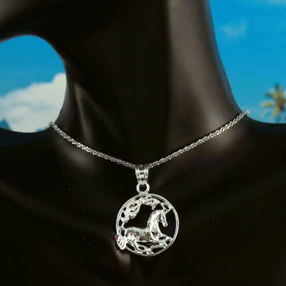Framed Unicorn Charm Sterling Silver Framed Unicorn Charm Sterling Silver