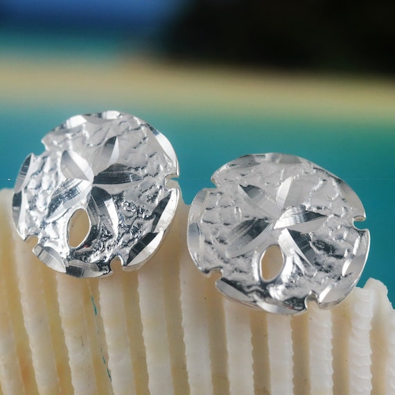 Sand Dollar Sanddollar Diamond-cut Sterling Silver Earrings Sand Dollar Sanddollar Diamond-cut Sterling Silver Earrings