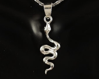 10k Real Solid Gold Snake Necklace, Animal Lover Gifts for