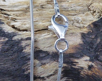 10" Sterling Silver Rhodium Plated Italian 1mm Snake Anklet: