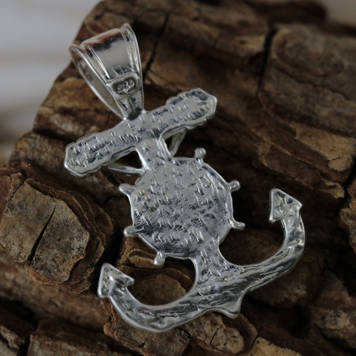 925 Sterling Silver Mariner's Cross Anchor pendant with Etsy