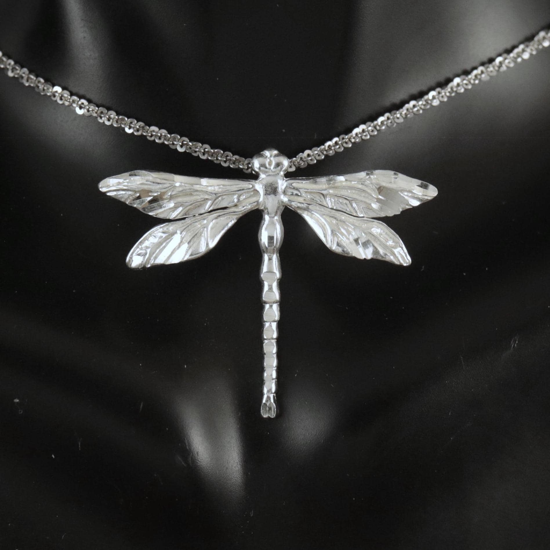 Collana Con Libellula In Argento 925 E Pietra Di Luna, Gioiello Insetto, Regalo Per Donne E Ragazze, Confezione Regalo Inclusa
