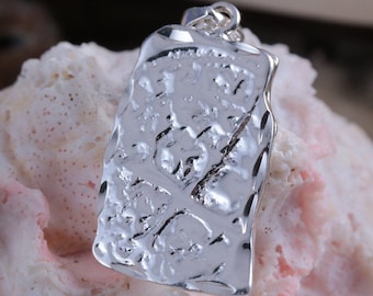 Silberstück Acht Dublonenanhänger Sterling Replik hochpoliert Diamantschliff .925, Schneller Versand, Piratenschatz Schmuck für Sie
