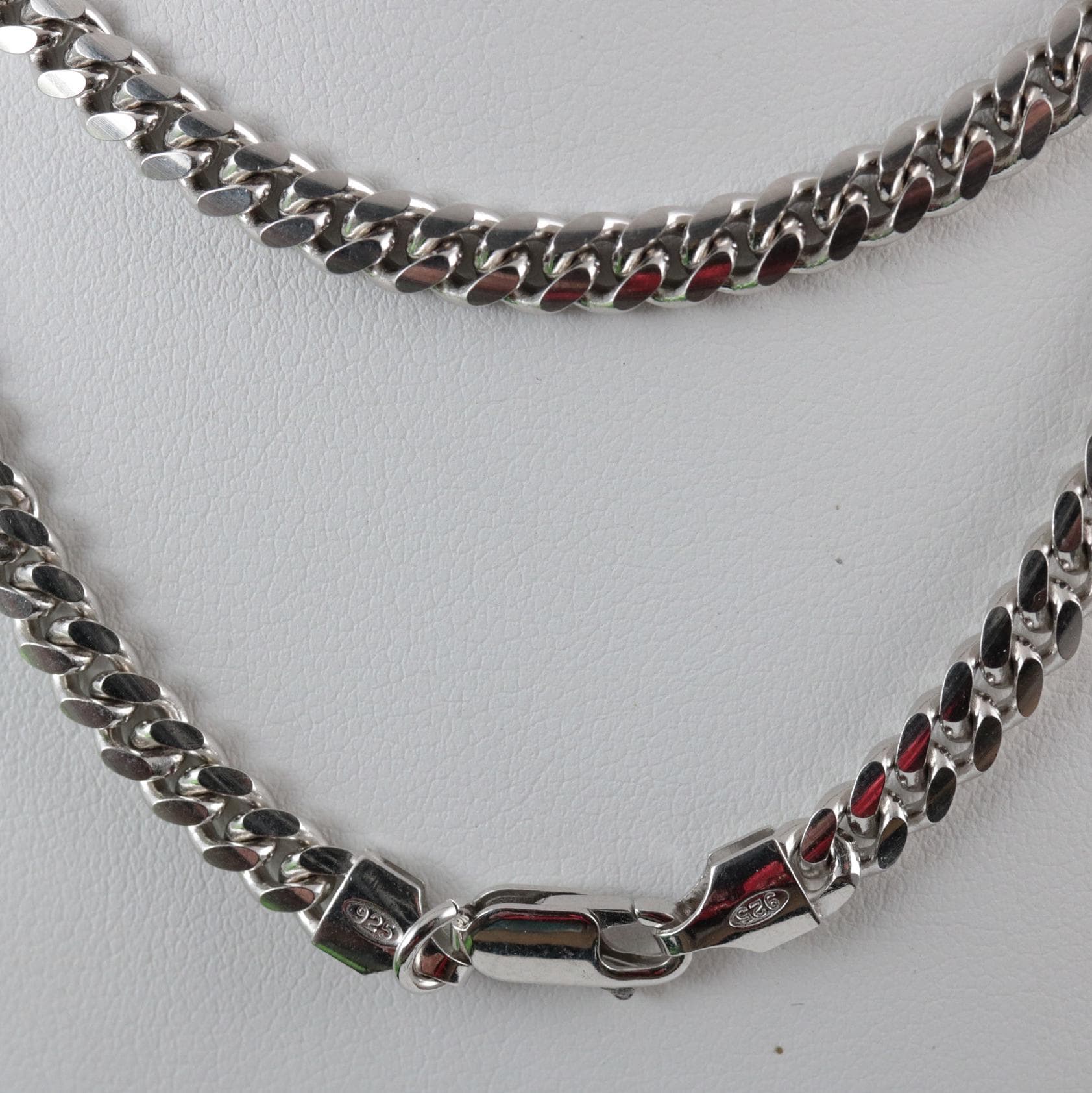 Silver Miami Cuban Link Chain 5 Mm, 925 Sterling Rhodium
