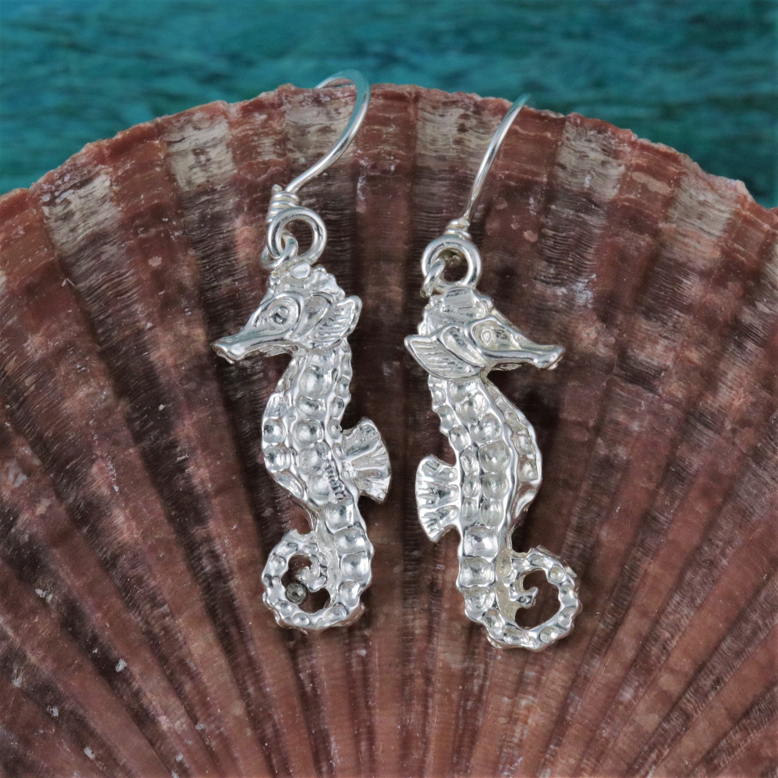 Seahorse charm dangle earrings ⋆ Spend With Us - Buy From a Bush