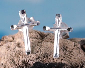 Bo Win 2 Paia Orecchini Argento 925 Orecchini a Cerchio con Pendente a Croce Piccoli Orecchini Cerchio Donna Uomo Orecchini Pendenti in Argento 925 Orecchino Orecchini Croce per Donna