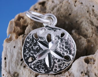 Classy925 Large Sand Dollar Charm - 925 Sterling Silver Seashell Beach Ocean Pendant (New With Packaging)
