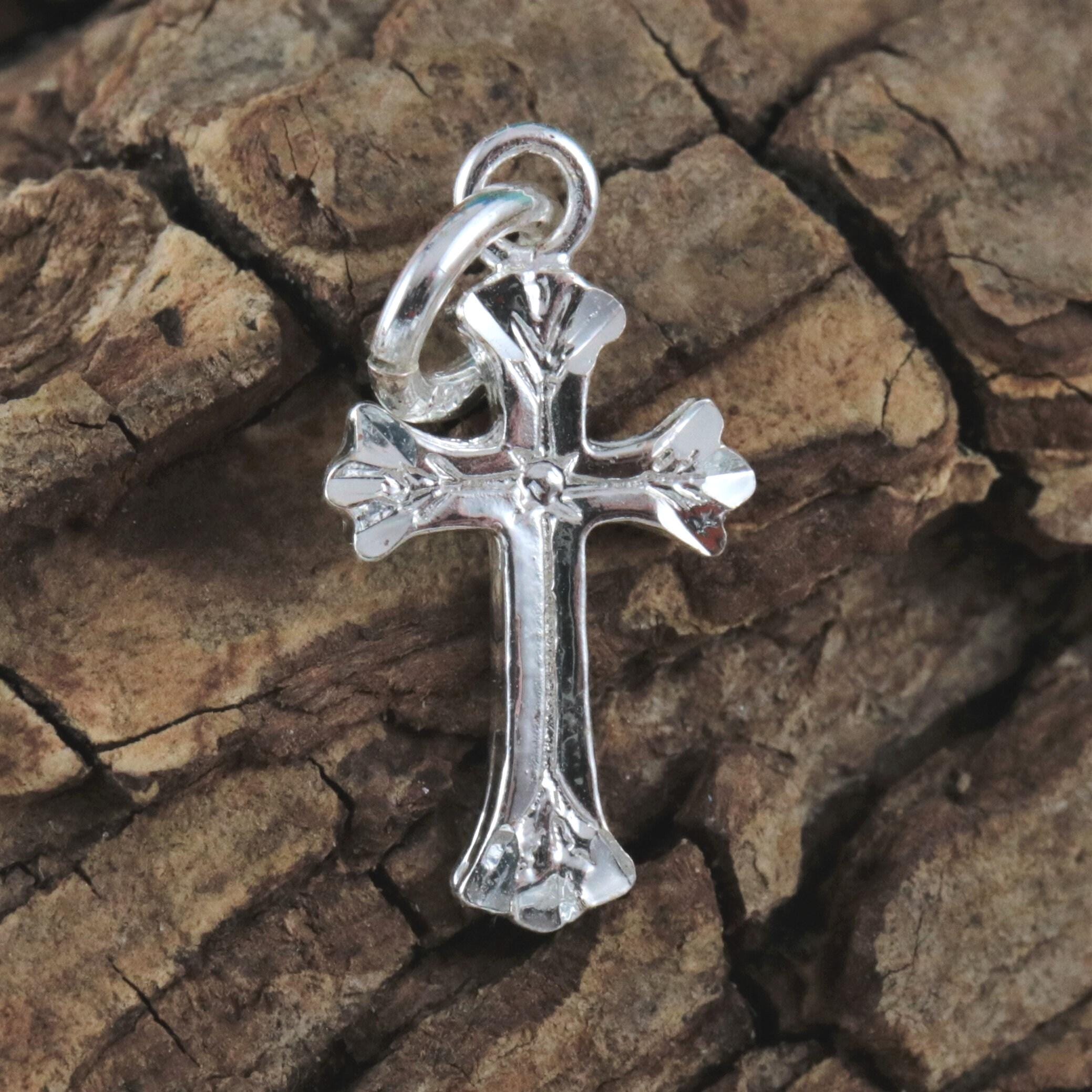 Pendentif crucifix en argent sterling 925 avec pendentif Jésus Chaîne