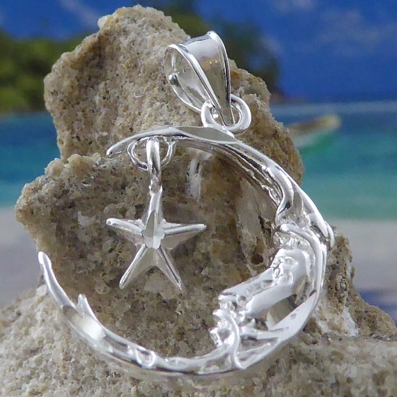 Silver Moon Star Pendant, 1