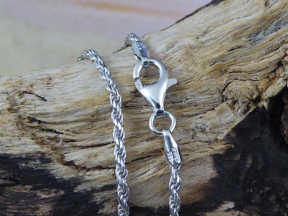 Twisted Sterling Silver Rope Chain Close-Up