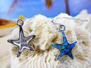 Orecchini A Stella In Argento 925 Con Opale - Gioielli Donna CUOKA MIRACLE, Piccoli E Brillanti