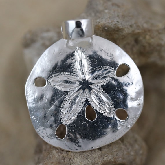 Sand Dollar Sanddollar Charm Diamond-cut Sterling Silver Sand Dollar Sanddollar Charm Diamond-cut Sterling Silver