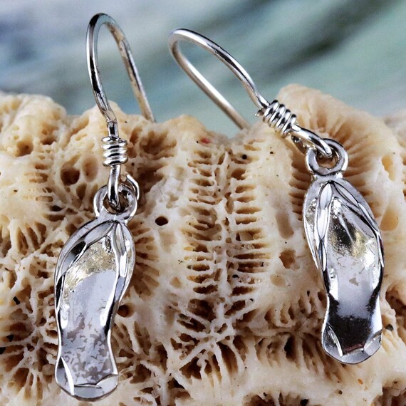 Silver Flip Flop Earrings 1 1 4 Long Diamond Cut Sterling Sandal