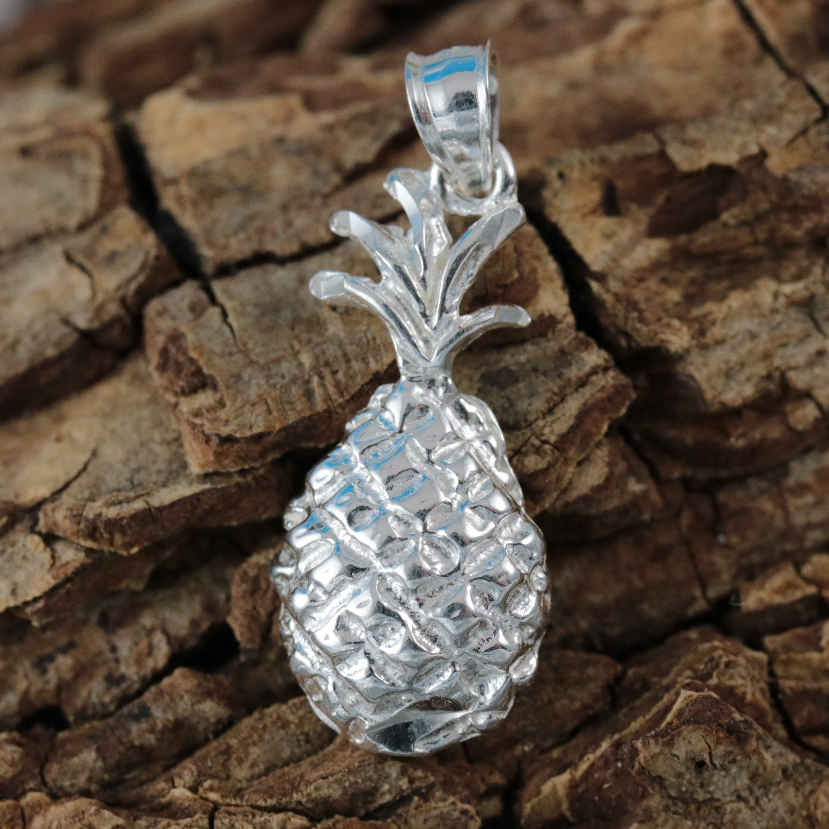 925 Silver Pineapple Charm, 1