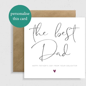 Tarjeta premium para el Día del Padre de mi hija, tarjeta para papá de mi hija, tarjeta para el Día del Padre, Día del Padre, Día del Padre en el Reino Unido