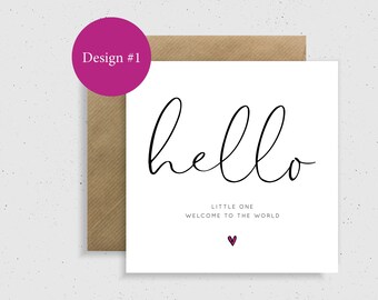 Baby, Hello Little One Card, Hello Baby Card, Welcome to the World, New Baby, Baby Card, Newborn ,Hello Little One, Hello Baby, New Arrival