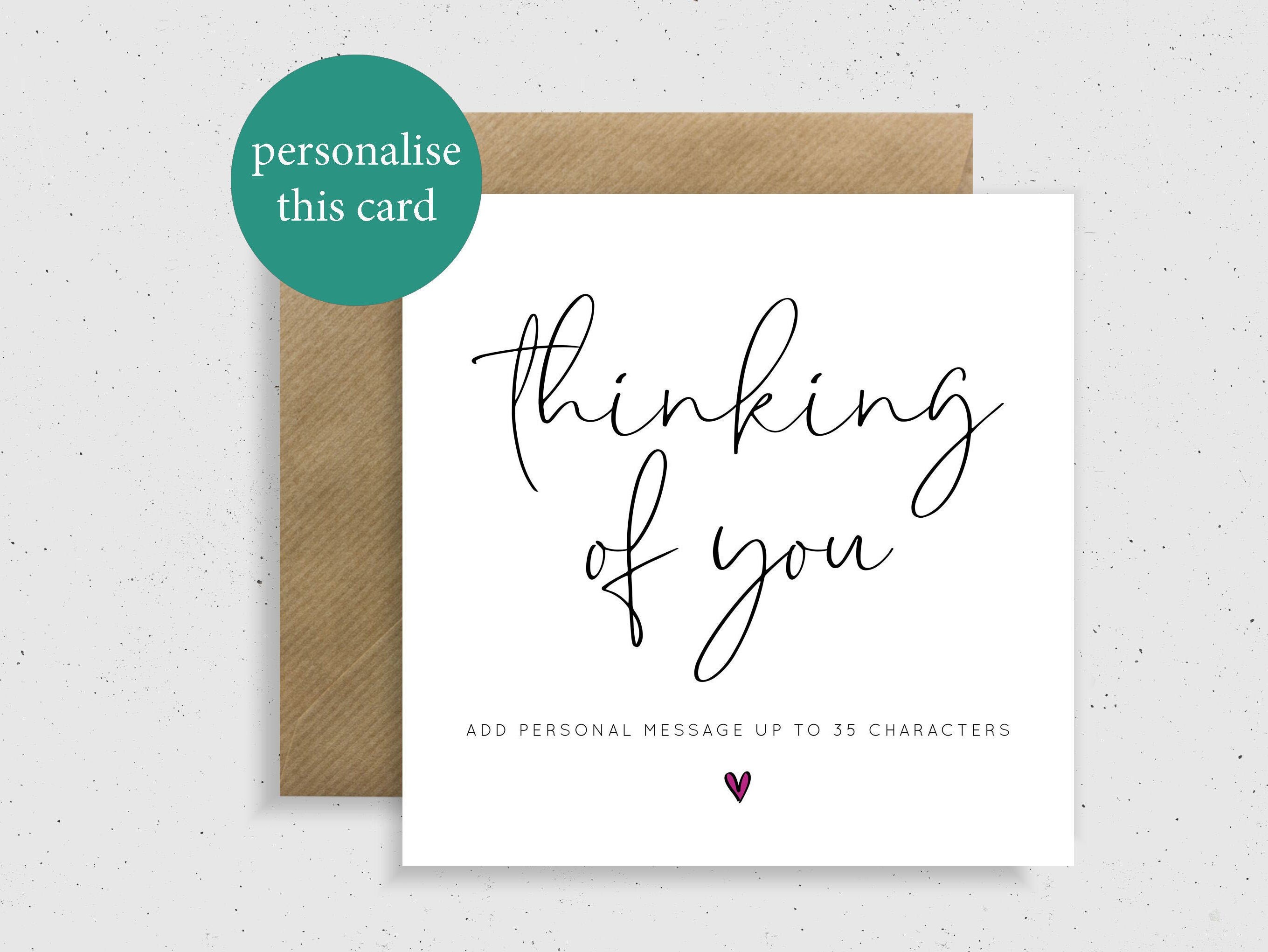 Personalised Thinking of You Card Thinking of You Card  Etsy UK