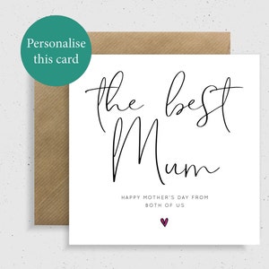 De los dos, tarjeta del día de la madre, mejor mamá, tarjeta premium del día de la madre de los dos, tarjeta del día de la madre, día de la madre, de hijo, de hija